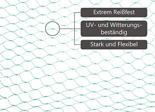 VIIRKUJA | 4 Piezas | Red Ligera de protección contra pájaros de 2 x 5 m | Malla tupida (15 x 15 mm) | Red de protección de jardín, Red de jardín, Red para árboles y parterres