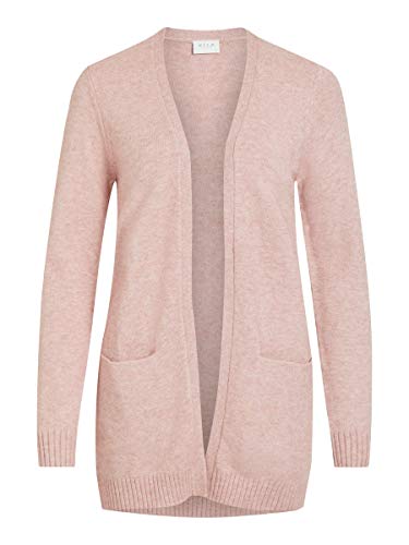 Vila VIRIL L/S Open Knit Cardigan-Noos Suéter, Pale Mauve, Detalles: Melange, XS para Mujer