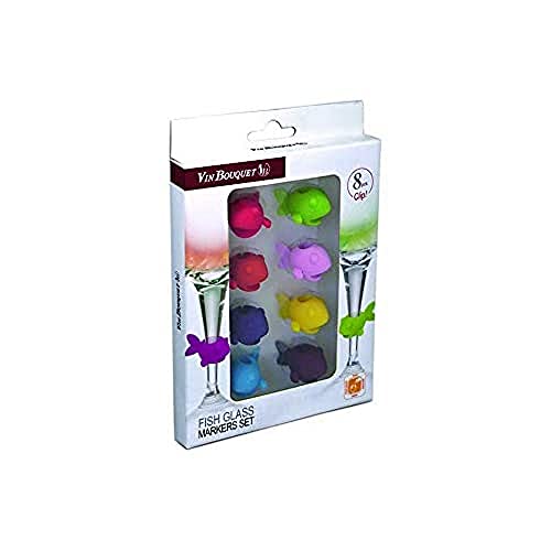 Vin Bouquet FIA 014 - Marcacopas de pez clip, Marca Copas de Silicona