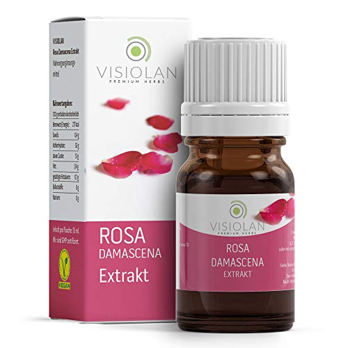 VISIOLAN – Extracto de Rosa Damascena 15ml – Aceite de rosa puro, Extracto Líquido Concentrado, Rosa Damascena de campos propios, Ingredientes sin aditivos químicos