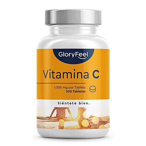 Vitamina C 1000 mg - Suministro para 7 Meses - Solo 1 Tableta al Día - Vitamina C Pura mejora el sistema inmunológico y Reduce el cansancio y la fatiga - Sin aditivos