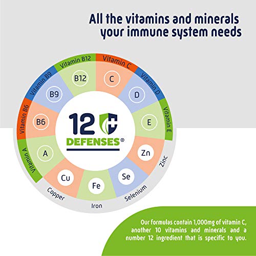 Vitaminas para el Cansancio con Coenzima Q10 y Yerba Mate - Multivitamínico para la Energía Física y la Concentración, con Vitamina C, A, D, B6, B9, B12, E - 60 Cápsulas Vegetarianas - 12 Defenses