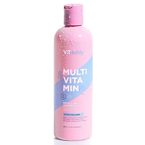 ViTeddy Shampoo Micelar Limpieza y Nutrición Micelar Champú limpiador y desintoxicante para el cabello dañado, seco y sin brillo - 350 ml