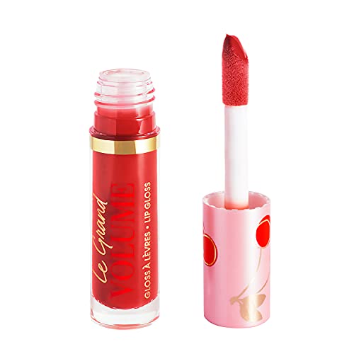 VIVIENNE SABÓ | Brillo de Labios Le Grand Volume Rojo 12 | Fórmula con Vitamina E y Aceite de Jojoba | Efecto Vinilo Gloss | Suaviza e Hidrata | Cruelty Free | Hecho en Luxemburgo