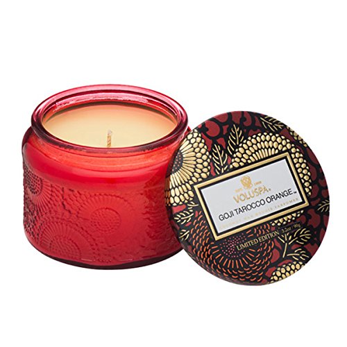 Voluspa Petite Glass Jar Candle in Goji & tarocco Orange