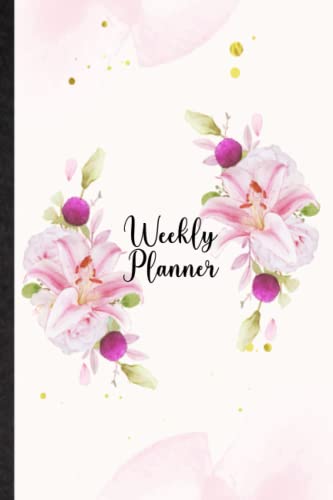 Weekly Planner. Undated Schedule Book & Monthly Planner With Watercolor Flower Perfume Design. Prioritize Tasks, Measure Progress & Enhance ... Stress. Gift For Perfumier & Perfume Lover