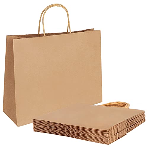 Weifeng Bolsas de Regalo,Bolsas de Papel Marrón, Bolsas de Papel para Fiestas con Asas, Bolsas de Papel Kraft ,Bolsas de Papel con Asas,Bolsas de Regalo Grandes…