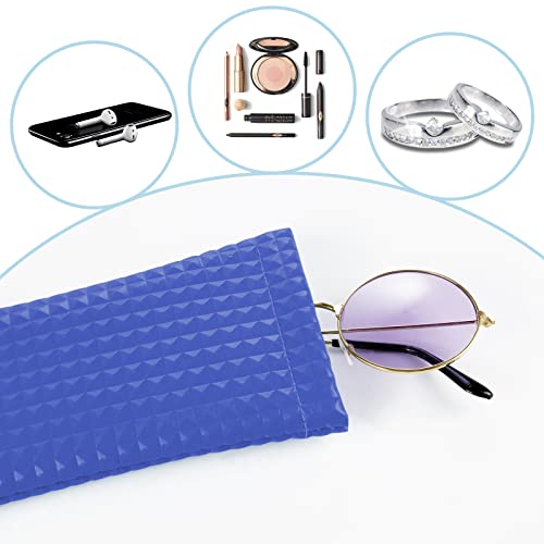 Weinsamkeit Fundas de Gafas Blandas 4 Piezas, Funda Gafas de Sol PU Cuero Estuche para Gafas con Cierre Elástico de Metal, Bolsa Gafas para Hombre Mujer Niña