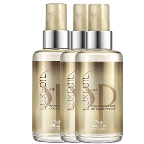 Wella SP System Professional Luxe Oil Reconstructive Elixir - Set de 3 botes de 100 ml