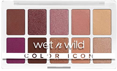 wet n wild, Paleta Color Icon 10-Pan, Paleta de Sombras de Ojos, 10 Colores Intensamente Pigmentados para el Maquillaje Diario, Fórmula de Larga Duración y Fácil de Difuminar, Heart & Sol