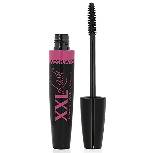 Wet n Wild - XXL Lash Mascara - Máscara de Pestañas Negra Espesa y Voluminosa - Fórmula Nutritiva a Base de Cera Natural y Queratina para una Pestañas Gruesas y Densas - Black - 1 Unidad