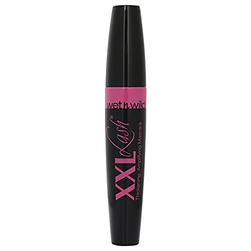 Wet n Wild - XXL Lash Mascara - Máscara de Pestañas Negra Espesa y Voluminosa - Fórmula Nutritiva a Base de Cera Natural y Queratina para una Pestañas Gruesas y Densas - Black - 1 Unidad