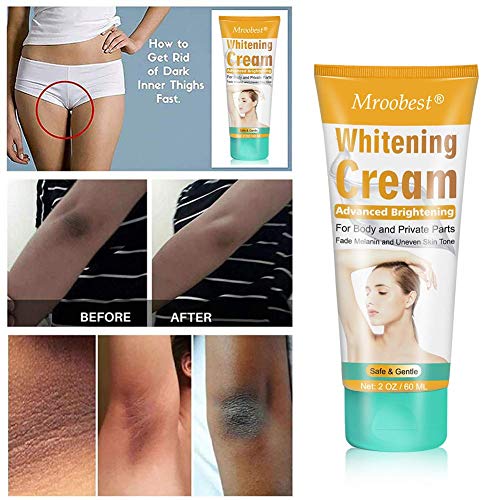 Whitening Cream, Crema Blanqueadora, Skin Whitening Cream, Eficaz para axilas, rodillas, codos, zonas sensibles y privadas, blanquea, nutre, repara y restaura la piel