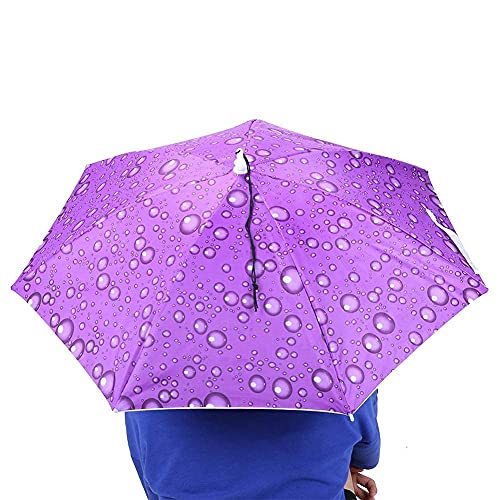 Wifehelper Sombrero Anti-UV montado en la Cabeza Protector Solar Paraguas de Pesca Sombrilla Ajustable a Prueba de Lluvia Impermeable(#3)