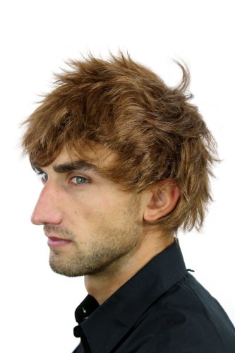 WIG ME UP- Peluca para hombres corta estilo salvaje juvenil mechones rubios oscuros castaños claros castaños rojizos WL-2072-18/30