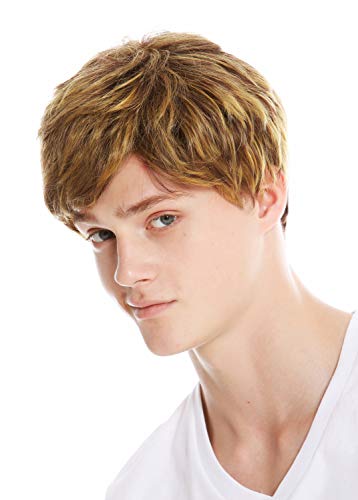 WIG ME UP - TYL-457-R10B/144 Peluca para hombres pelo voluminoso ondulado castaño rubio cobrizo teñido