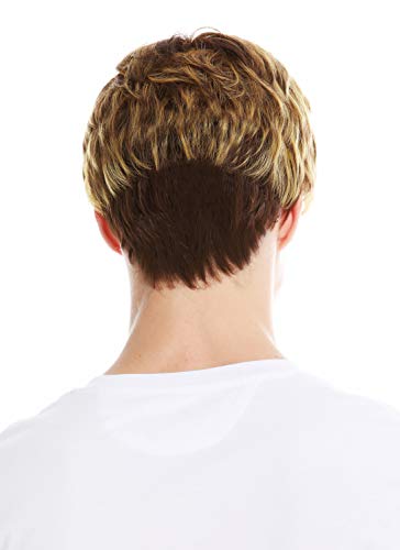 WIG ME UP - TYL-457-R10B/144 Peluca para hombres pelo voluminoso ondulado castaño rubio cobrizo teñido