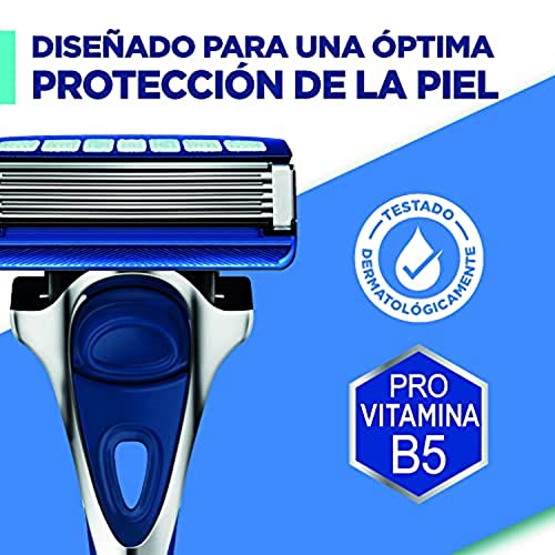 Wilkinson Sword Hydro 5 Skin Protection Regular - Maquinilla de Afeitar de 5 Hojas con 13 Recambios con Banda Lubricante Enriquecida con Pro Vitamina B5