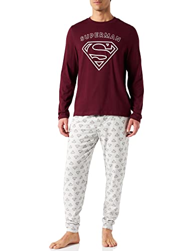 Women' Secret Juego de pijama MX DS SUPER RED PJ LONG SLEEVES LONG PANT PYJAMA 2762176 Vino ,XL para Hombre