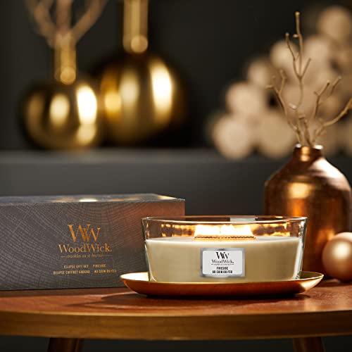 WoodWick Juego de velas perfumadas de regalo | Vela perfumada de Elipse Fireside con mecha crujiente | Hasta 50 horas de tiempo de combustión | Caja de regalo | 1 unidad