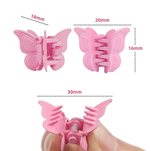 XCOZU Mini Pinzas para El Pelo de Mariposa, 50 Unidades Pinzas Pequeñas para El Pelo Garras de Pelo con Caja para Niñas y Mujeres, Alrededor de 14 Colores