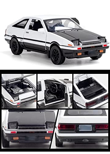 XDWDM Aleación 1:28 Coche De Juguete para Initial D para AE86 Coches De Aleación De Juguete De Metal Fundidos Y Vehículos De Juguete Modelo De Coche En Miniatura (Color : White)