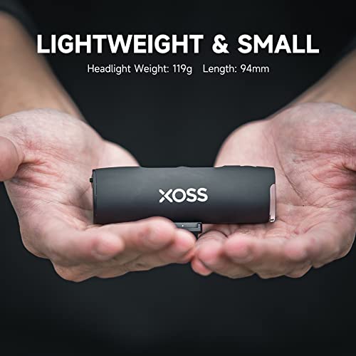 XOSS XL400 Brillante USB Recargable MTB Road Commuter Bike Light, Potente 400 Lúmenes Resistente al Agua Faro de Bicicleta Amplio Angulo de Distribución, Fácil de Instalar para Montar de Noche