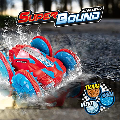 Xtrem Raiders - Superbound Anfibio, Coche Teledirigido Reversible 2 en 1, Coches Teledirigidos para Niños, Radio Control RC, Gira 360º, Ruedas Off-Road, Regalos Divertidos