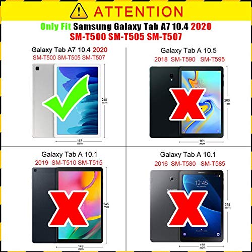 Xuanbeier Funda Compatible con Samsung Galaxy Tab A7 10.4 SM-T500 T505 T507 con Función Soporte y Auto-Sueño/Estela,Don't Touch me