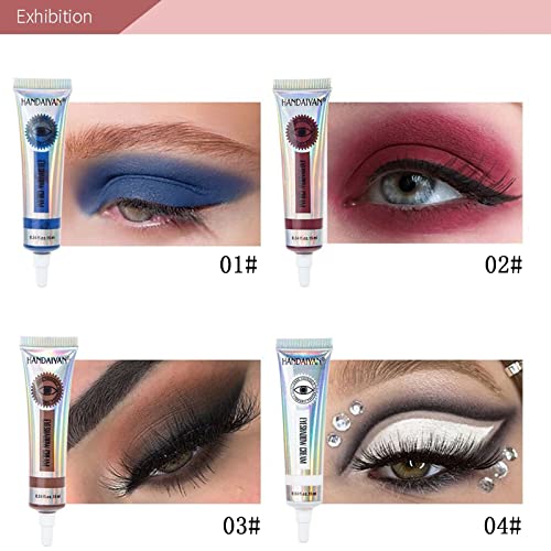 YINGEE Sombra de Ojos Mate Líquida, Sombra de Ojos en Crema Impermeable de Larga Duración, Primer de Sombra de Ojos Maquillaje de Ojos de Secado Rápido (02)