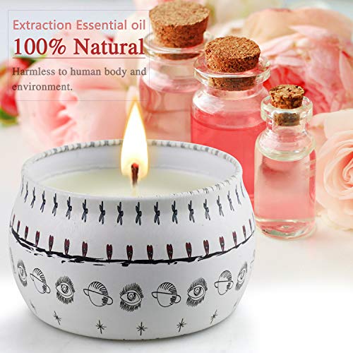 YINUO LIGHT velas perfumadas para mujer, 8 9 12 velas de aromaterapia con cera de soja natural en latas, juego de regalo de vela de lujo para el día de San Valentín / cumpleaños / baño / yoga (6 Set)