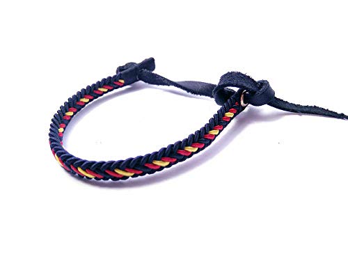 YOJAN PIEL | Pack 2 Pulseras Hilo y Cuero Trenzada España | Complementos de Moda Unisex para Hombres y Mujeres de Estilo Atemporal y Elegante | Regalos Originales y Exclusivos