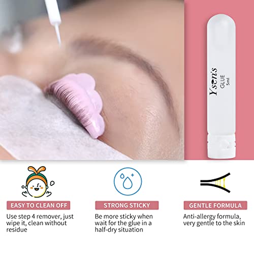 Ysen's Kit de Permanente de Pestañas, Eyelash Perm Liquid Eyelash Wave - Herramientas de Maquillaje Curling de Pestañas, Lash Lift kit Long Lasting, Duradero y Natural