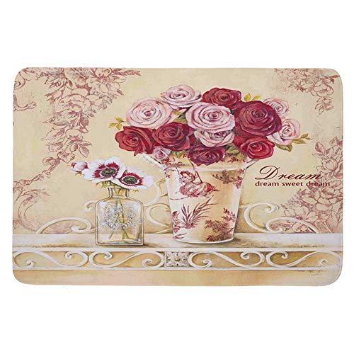 YuPancjua Alfombra Antideslizante para Puerta con Estampado 3D De Morning Glory Violeta Retro, Alfombra para Dormitorio De Bebé, Alfombra para Sala De Estar, 50X80Cm J11769