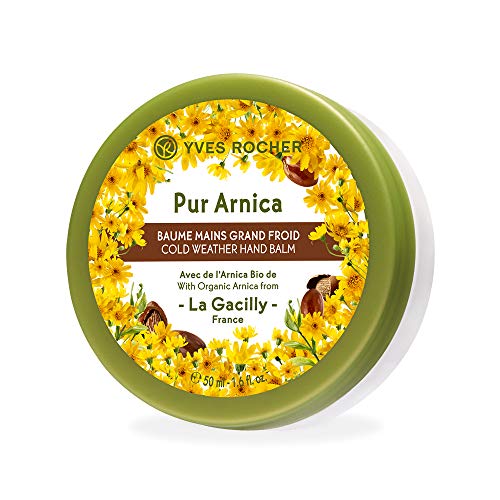 Yves Rocher Pur Arnica - Bálsamo de manos para protección contra el frío, reparador intensivo, cuidado de manos para piel muy seca, 1 bote de 50 ml