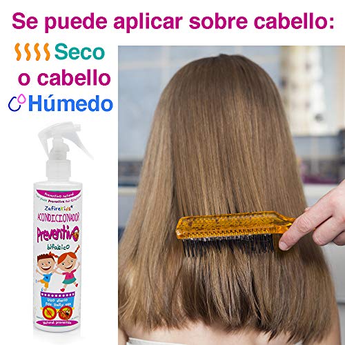 ZafireKids Acondicionador Preventivo Bifásico en spray. Fresco olor. Ideal para el fácil desenredado de niños y niñas. Protección natural con árbol de té. 300 ml