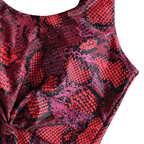 ZAFUL Tankini Set con Relleno Estampado Leopardo High Cut Braguita para Mujer 2019 C, S (EU.36)