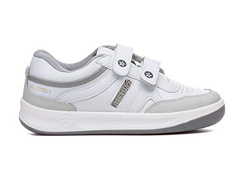 Zapatilla Soft Blanco Paredes Estrella Velcro - Velcro - Talla 36