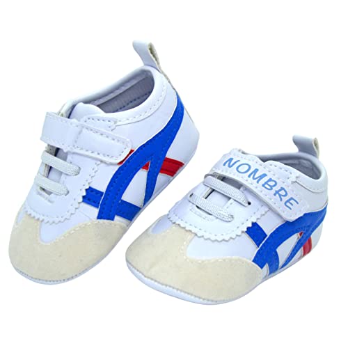 Zapatillas de bebe 0-6 meses personalizadas con nombre - Deportivas niño - Deportivas niña - Regalo bebe personalizado - Incluye Bolsa de Transporte