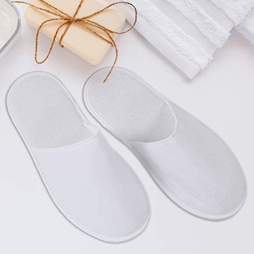 Zapatillas desechables de 10 pares / zapatillas hotel desechables , zapatillas de viaje , zapatillas Spa / Zapatillas de Felpa , Universal Tamaño, blanco