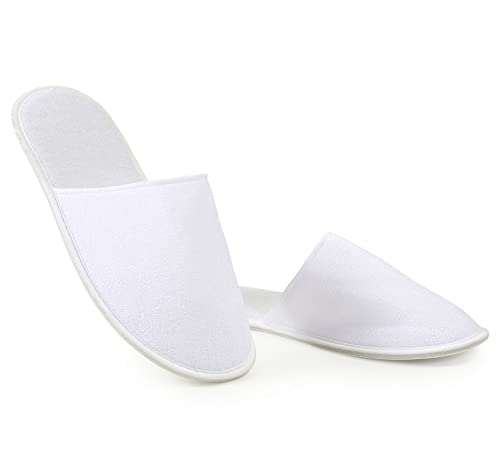 Zapatillas desechables de 10 pares / zapatillas hotel desechables , zapatillas de viaje , zapatillas Spa / Zapatillas de Felpa , Universal Tamaño, blanco