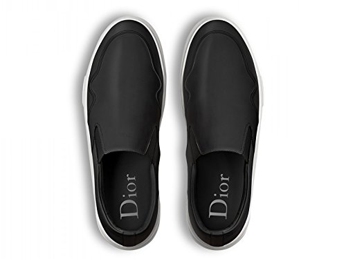 Zapatos de Cuero Negros de la Zapatilla de Deporte de los Deslizadores-Zapatos de los Hombres de Dior - Número de Modelo: 3SN178XBH H960 - Tamaño: 39 EU