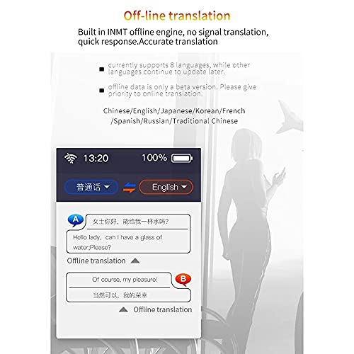 ZHJYDD Nuevo 117 Hot Smart Translator Photo Instant Scanning WiFi Soporte Desconectado 2.4 Pulgadas Pulsación Pantalla de Pantalla Multi-Idioma Traductor