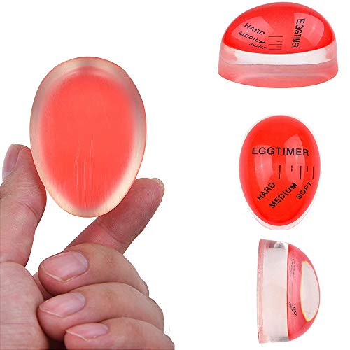 ZONSUSE Temporizadores de Huevos, 2 PCS Timer de Huevos de Cocina en Casa, Egg Timer Huevo Hervido Suave, Medio, Duro - Sensible al Calor, Auxiliar de Cocina Seguro No Tóxico y Duradero