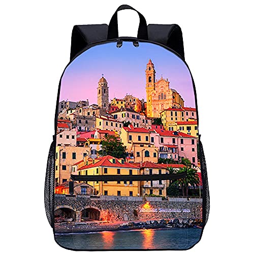 ZXXBX Mochila Infantil con 3D mochila-Liguria-Adecuado para: estudiantes de primaria y secundaria, la mejor opción para viajes al aire libre-Tamaño: 45x30x15 cm / 17 pulgadas-Mochila Para niños