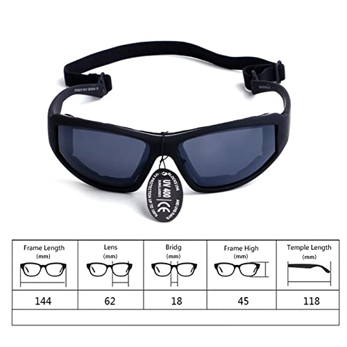 1 Pieza Gafas de Esquí Gafas de Ventisca Gafas Moto Uv400 Ajustable Gafas de Sol a Prueba de Polvo a Prueba de Viento Antiniebla para Varios Deportes Al Aire Libre Motocicleta Bicicleta Deportes Caza