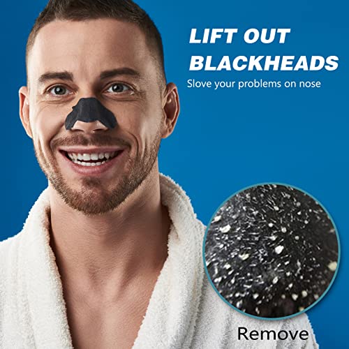 10 Piezas Blackhead Remover Tiras Puntos Negros Nariz, Limpieza Profunda Carbón de Bambú Tiras Nasales, Tiras limpiadoras para la nariz Eliminación Instantánea de Quita Granos y Puntos Negros