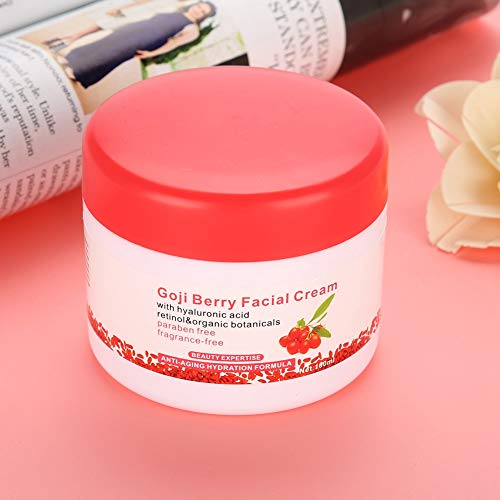 100 g Crema facial con ginseng rojo, Crema facial reafirmante, Crema hidratante tonificante con efecto brillo, contra arrugas y ojeras, crema con ácido fólico contra arrugas y ojeras