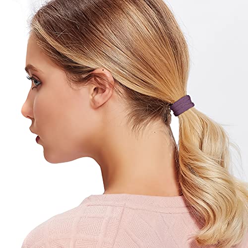 100 Piezas Gomas de Pelo Elástico, Multicolor Elástico Pelo Gomas sin Metal para Cabello Grueso y Rizado de Mujeres y Niñas