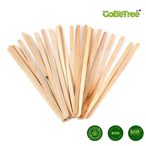 1000 paletinas de café de Madera de 11 cm. Palitos de café Desechables, Palitos removedores de café. agitadores de café y te. Palos para manualidades.